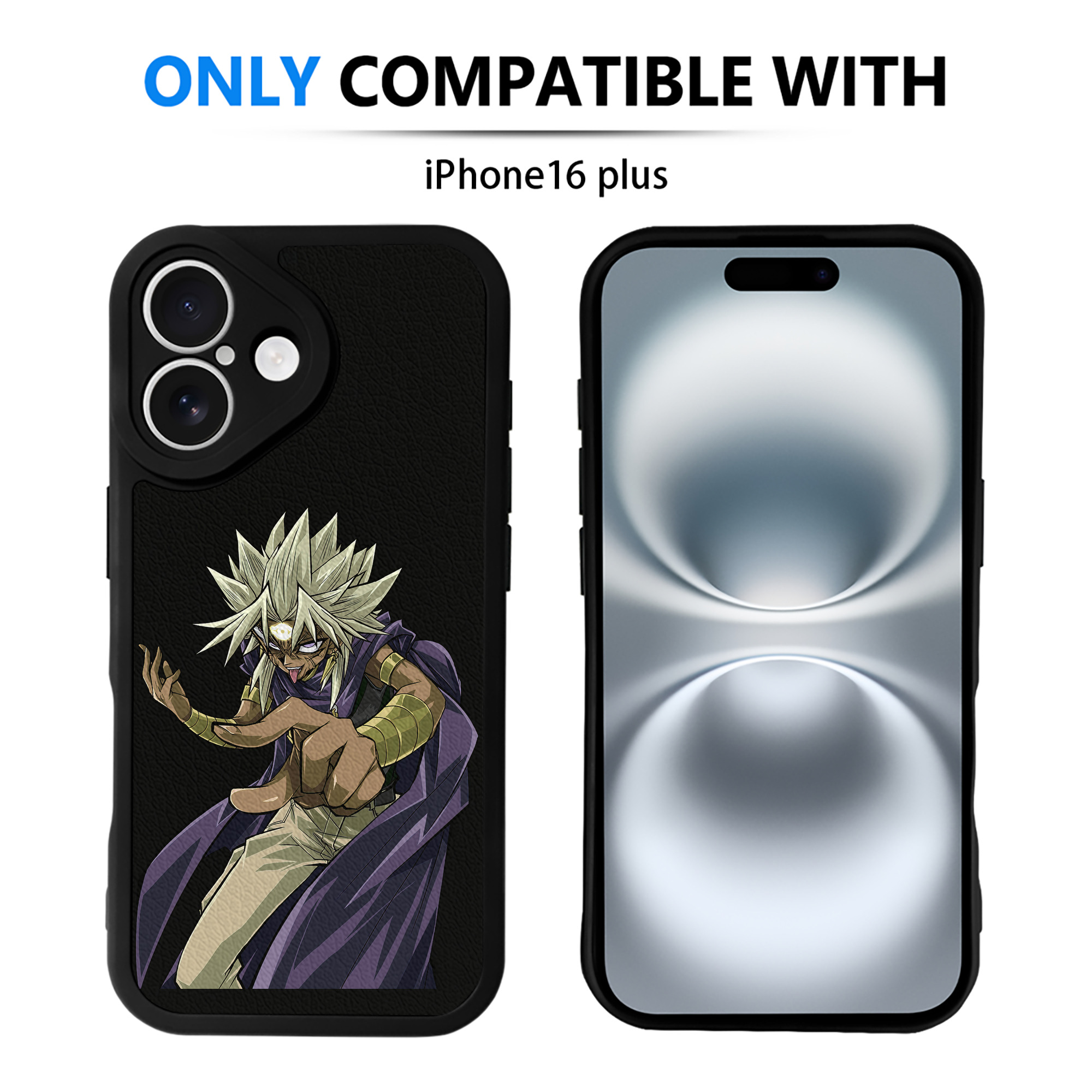 （画像用） 遊☆戯☆王 Yu-Gi-Oh! 【iPhone 16シリーズ対応】シリコンスマホケース（レザー調） 材質：シリコン